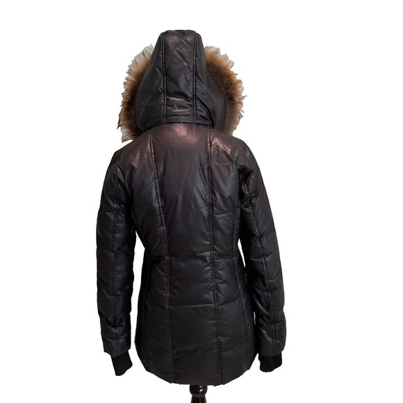 Rudsak Atelier Noir Sandra down Jacket Double Layer Zipper Real Fur Black size M - Picture 4 of 16